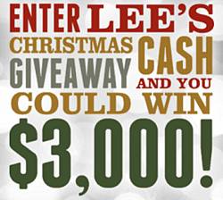 Lee’s Famous Recipe Chicken Christmas Cash Giveaway