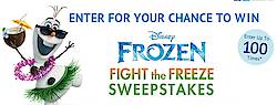 Disney Frozen Fight The Freeze Sweepstakes