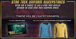 Star Trek Uniform Sweepstakes