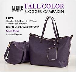 Eclectic Element: Purple or Black 3-in-1 Studded Tote Bag Giveaway