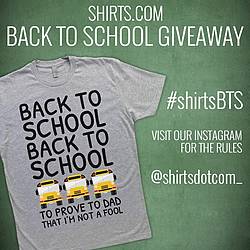 Shirts.com Back to School Instagram Giveaway