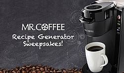 Mr. Coffee Brand Recipe Generator Sweepstakes