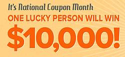 Coupons.com September National Coupon Month Sweepstakes