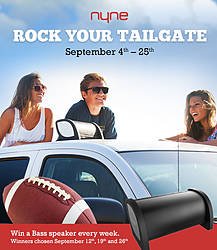 NYNE Rock Your Tailgate Bass Bluetooth Speaker Giveaway
