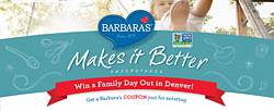 Barbara's Bakery Makes It Better Sweepstakes