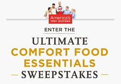 America’s Test Kitchen Ultimate Comfort Food Essentials Sweepstakes