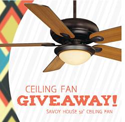 Del Mar Fans Savoy House Sierra Madres Ceiling Fan Giveaway