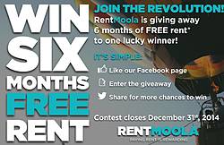RentMoola Win 6 Months Free Rent Giveaway