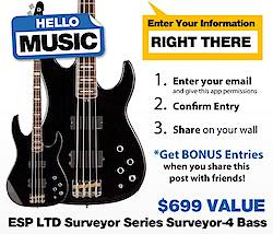 Hello Music ESP LTD Surveyor 4 Bass Giveaway