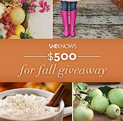SheKnows $500 for Fall Sweepstakes