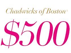 Chadwicks $500 Shopping Spree Giveaway