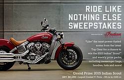 Top Gear: Ride Like Nothing Else Sweepstakes