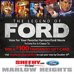 Sheehy: The Legend of Ford $100 Fandango Gift Card Giveaway