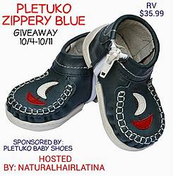 NaturalHairLatina: Pletuko Zippery Blue Baby Shoes Giveaway