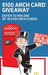 Redbox McDonald’s Arch Card Sweepstakes