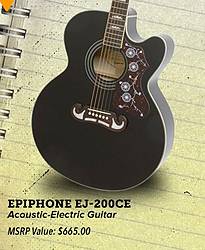 Sam Ash Music Stores Epiphone EJ-200CE Acoustic-Electric Guitar Giveaway
