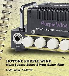 Sam Ash HOTONE Purple Wind Nano Legacy Series 5-Watt Guitar Amp Giveaway