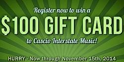 Cascio Interstate Music $100 Giveaway