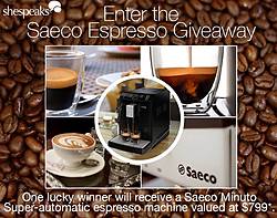 SheSpeaks Saeco Espresso Giveaway
