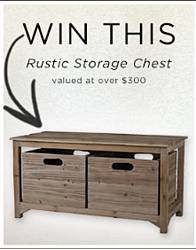 Lighting New York Rustic Storage Chest Giveaway