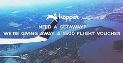 Hopper Travel Flight Voucher Giveaway