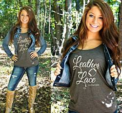 Southern Fried Chics Boutique Leather and Lace Tank Comment Giveaway