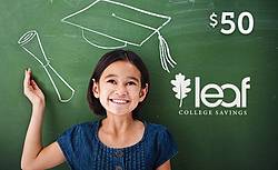 Outnumbered 3 to 1: $100 Leaf College Savings Card Giveaway