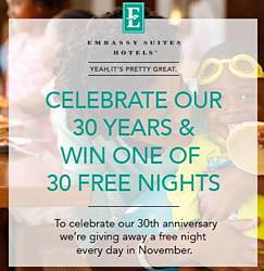 Embassy Suites Hotels 30 Days of Nights Contest