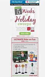One Step Ahead Holiday #4 Sweepstakes