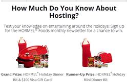 Daily Break & Hormel Holiday Hosting Tips & Trivia Challenge Contest
