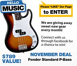 Hello Music Fender Standard P Bass Giveaway
