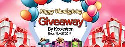 Koolertron 2014 Thanksgiving Giveaway