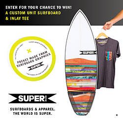 Surfline X Superbrand Custom Unit Surfboard & Inlay Tee Giveaway