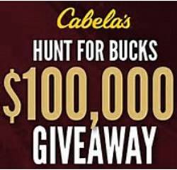 Cabela’s Hunt for Bucks 100K Sweepstakes