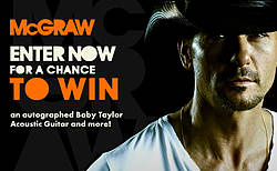 Musictoday Tim McGraw Autographed Guitar Sweepstakes