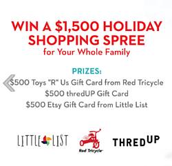 Red Tricycle $1500 Holiday Shopping Spree Sweepstakes