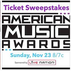 Live Nation American Music Awards Ticket Sweepstakes