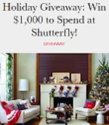 Apartment Therapy Shutterfly Holiday Sweepstakes