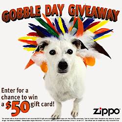 Zippo Gobble Day Giveaway Sweepstakes