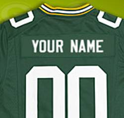NFL Green Bay Packers Custom Jersey Sweepstakes