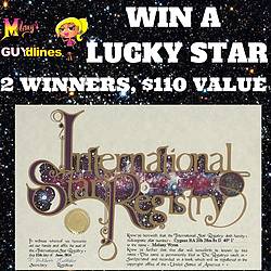 Melanys Guydlines: Star Registry Lucky Star Kit Giveaway