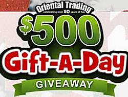 Oriental Trading 2014 Gift-a-Day Giveaway