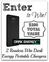 Cuckoo for Coupon Deals: Dark Energy Portable Chargers Giveaway