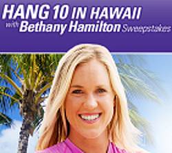Nutramax Hang 10 in Hawaii With Bethany Hamilton Sweepstakes
