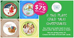 Create UR Plate $75 Gift Card Giveaway