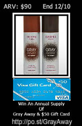 NaturalHairLatina: Annual Supply of #GrayAway & $50 #GiftCard Giveaway