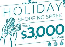 Classmates Holiday Shopping Spree Sweepstakes