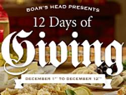 Boar's Head 2015 12 Days of Giving Sweepstakes