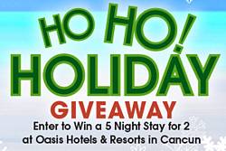 Oasis Hotels Ho-Ho-Holiday Giveaway Sweepstakes