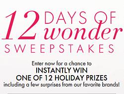 Ann Taylor 12 Days of Wonder Instant Win Sweepstakes